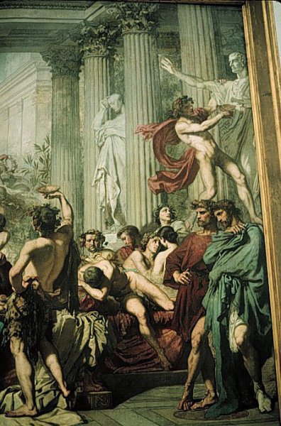 The Romans of the Decadence Detail by Jose Benlliure y Gil - Hand-Painted Oil Painting Reproduction