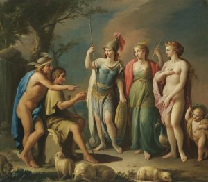 The Judgement Of Paris by Jose Camaron Boronat Oil Painting