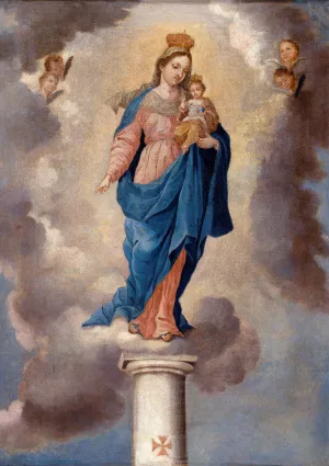 La Virgen del pilar by Jose Campeche Y Jordan Oil Painting