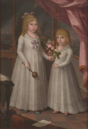 The Daughters of Governor Ramon de Castro by Jose Campeche Y Jordan Oil Painting