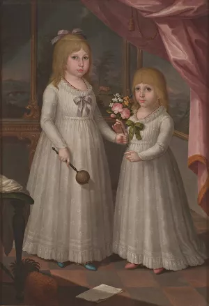 The Daughters of Governor Ramon de Castro by Jose Campeche Y Jordan Oil Painting