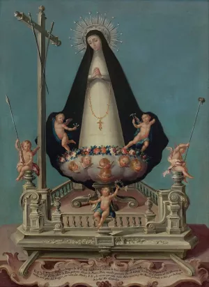 Virgin of Solitude, from the Minimos de la Victoria Convent by Jose Campeche Y Jordan Oil Painting