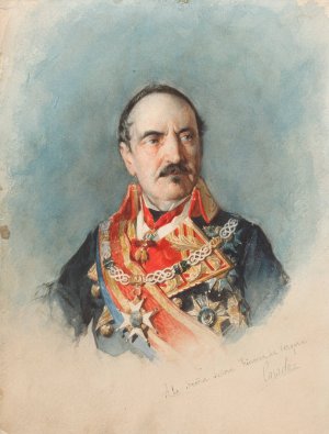 El general Baldomero Espartero by Jose Casado Del Alisal   Oil Painting