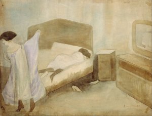 The Bedroom by Jose Clemente Orozco Oil Painting