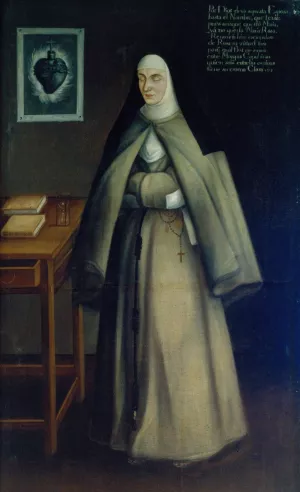 Portrait of Sister Maria Clara Josefa by Jose Del Castillo Oil Painting