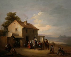 A Country Inn by Jose Elbo Penuelas Oil Painting