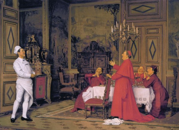The Cardinal's Birthday by Jose Frappa - Hand-Painted Oil Painting Reproduction