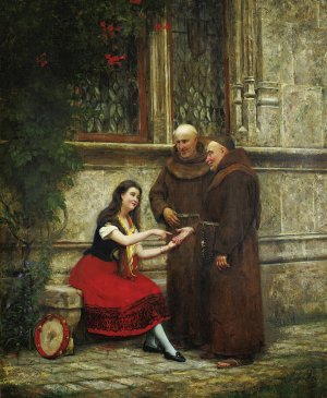 The Fortune Teller by Jose Frappa Oil Painting