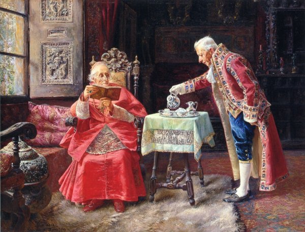 Main Product Photo of A Watchful Eye Painting by Jose Gallegos y Arnosa