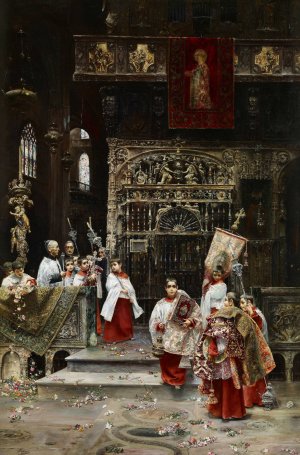 Choir Boys by Jose Gallegos y Arnosa Oil Painting