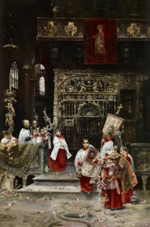 Choir Boys by Jose Gallegos y Arnosa Oil Painting