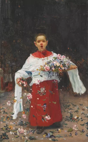 El Monaguillo by Jose Gallegos y Arnosa Oil Painting