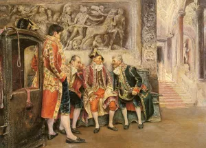 Waiting for His Eminence by Jose Gallegos y Arnosa - Oil Painting Reproduction