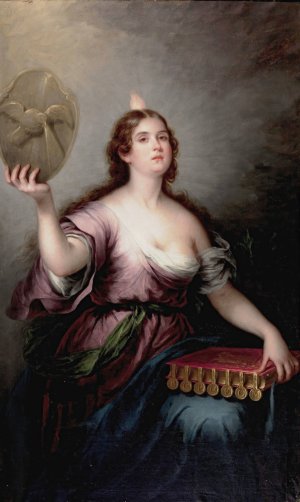 Alegoria del Antiguo Testamento by Jose Gutierrez De La Vega   Oil Painting