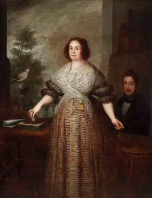 Retrato de Mujer Oil painting by Jose Gutierrez De La Vega