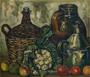 Bodegon De La Coliflor by Jose Gutierrez Solana Oil Painting