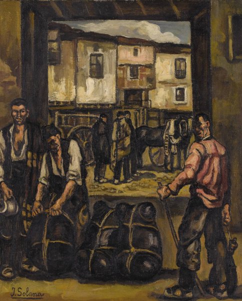 Los Trabajadores  by Jose Gutierrez Solana - Hand-Painted Oil Painting Reproduction