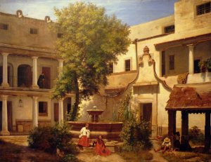 Interior of the Metropolitan Cathedral Choir School by Jose Jimenez Oil Painting