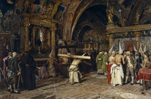 En la Iglesia by Jose Jimenez y Aranda Oil Painting