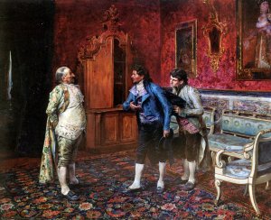 The Go-Between by Jose Jimenez y Aranda Oil Painting