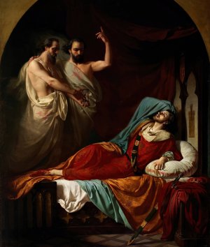ultimos Momentos De Fernando Iv El Emplazado by Jose Maria Casado Del Alisal Oil Painting