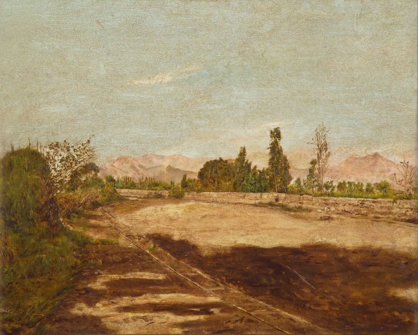 Lima's countryside  by Jose Maria Eguren - Hand-Painted Oil Painting Reproduction
