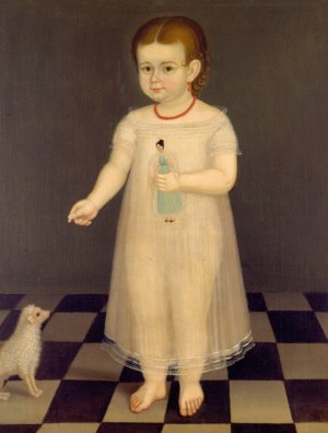 Portrait of Manuela Gutierrez by Jose Maria Estrada Oil Painting