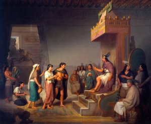 The Discovery of Pulque by Jose Maria Obregon Oil Painting