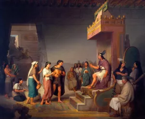 The Discovery of Pulque by Jose Maria Obregon Oil Painting