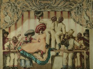 Dama Sentada Sobre Barandilla by Jose Maria Sert Oil Painting