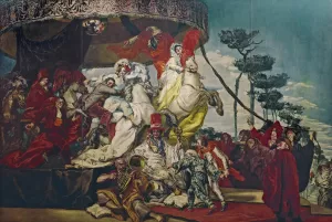 El Tiovivo by Jose Maria Sert Oil Painting