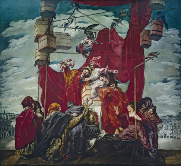 Los Pajareros  by Jose Maria Sert - Hand-Painted Oil Painting Reproduction