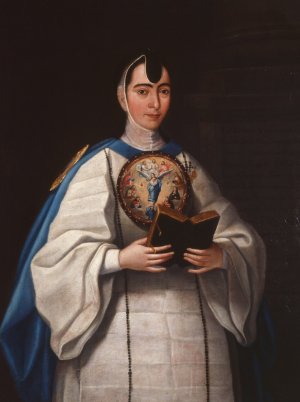 Portrait of Sister Maria Antonia del Corazon de Jesus by Jose Maria Vazquez Oil Painting
