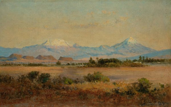 Main Product Photo of Los volcanes, Valle de Mexico  Painting by Jose Maria Velasco
