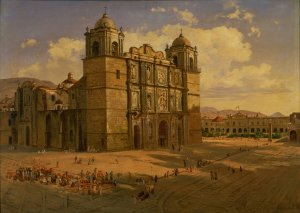 Oaxaca Cathedral by Jose Maria Velasco Oil Painting