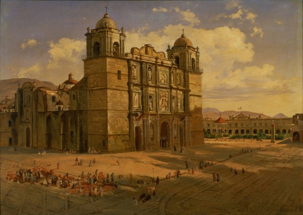 Main Product Photo of Oaxaca Cathedral  Painting by Jose Maria Velasco