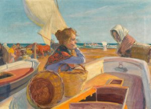 Esperando La Pesca by Jose Mongrell Oil Painting