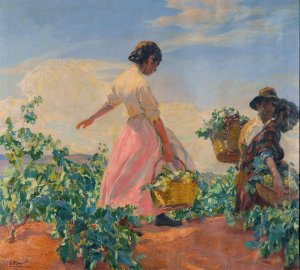 La Vendimia by Jose Mongrell Oil Painting