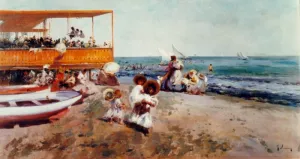 Playa Oil painting by Jose Navarro Llorens