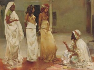 The Slave Market by Jose Navarro Y Llorens Oil Painting