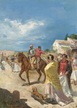 La Romeria by Jose Villegas Cordero Oil Painting