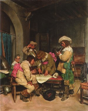A Good Plan by Jose Villegas y Cordero Oil Painting
