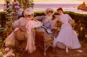 Noticias De El by Jose Villegas y Cordero Oil Painting