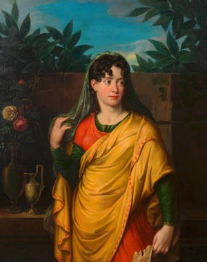 Die Schauspielerin Therese von Hudelist by Josef Abel Oil Painting