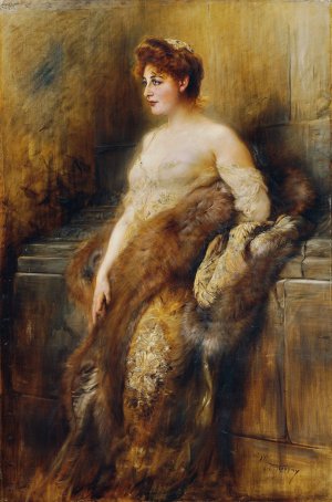Ms. Bonn by Josef Arpad Koppay Oil Painting