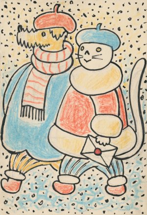 I Had a Dog and a Cat 06 by Josef Capek Oil Painting