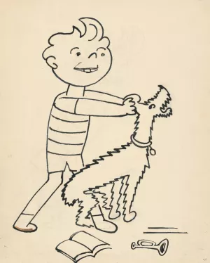 I Had a Dog and a Cat 17 by Josef Capek Oil Painting