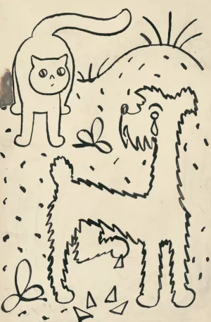 I Had a Dog and a Cat 21 by Josef Capek Oil Painting