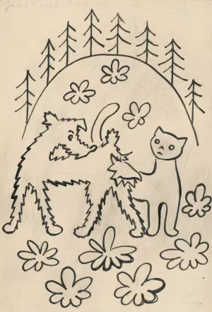 I Had a Dog and a Cat 27 by Josef Capek Oil Painting