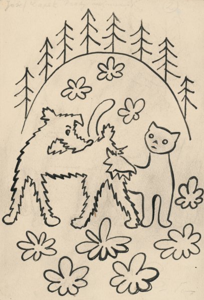 Main Product Photo of I Had a Dog and a Cat 27  Painting by Josef Capek